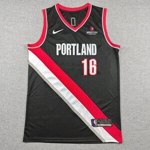 Men's Portland Trail Blazers Yang Hansen #16 Black Jersey